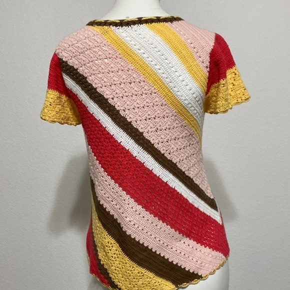 Anne Klein Crochet Multicolor Top Size Large - Picture 2 of 7